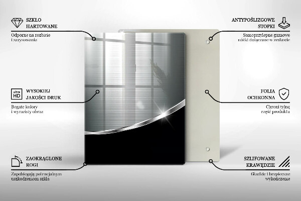 Steklena podloga za rezanje Modra barva