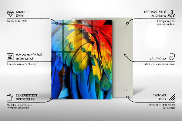 Steklena podloga za rezanje mornarsko modra