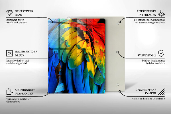 Steklena podloga za rezanje mornarsko modra