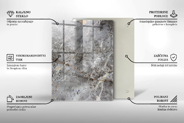 Steklena podloga za rezanje Modra barva