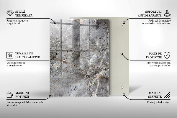 Steklena podloga za rezanje Modra barva