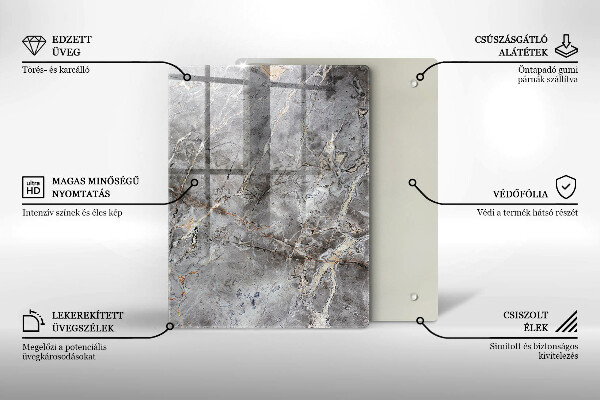Steklena podloga za rezanje Modra barva