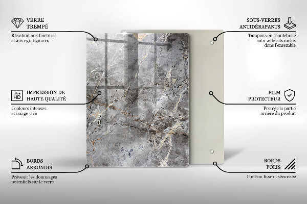 Steklena podloga za rezanje Modra barva
