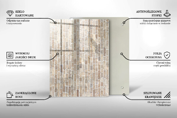 Steklena podloga za rezanje Rdeča barva