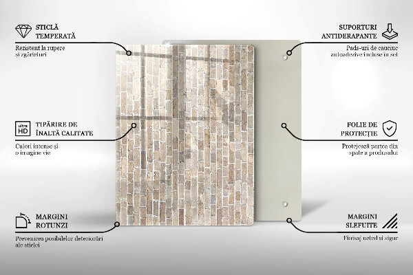 Steklena podloga za rezanje Rdeča barva