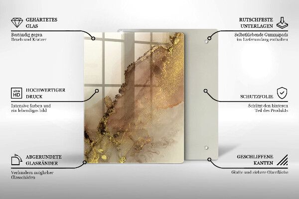 Steklena podloga za rezanje Vijolična barva