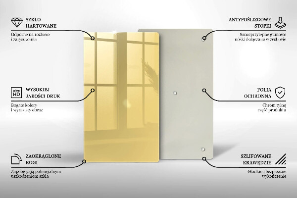 Steklena podloga za rezanje Rumena