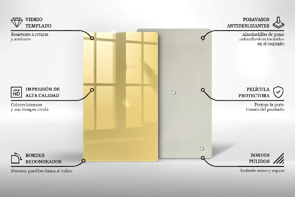 Steklena podloga za rezanje Rumena