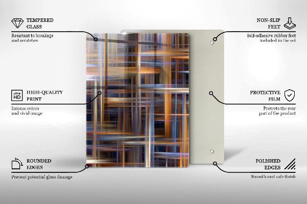 Steklena podloga za rezanje Rumena