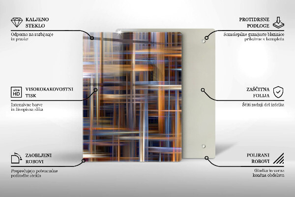 Steklena podloga za rezanje Rumena