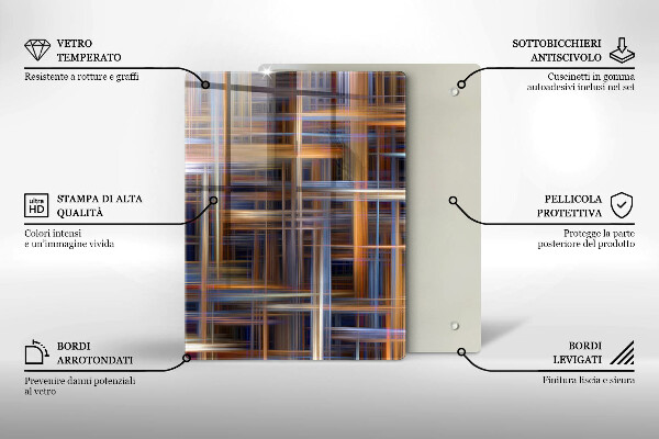 Steklena podloga za rezanje Rumena