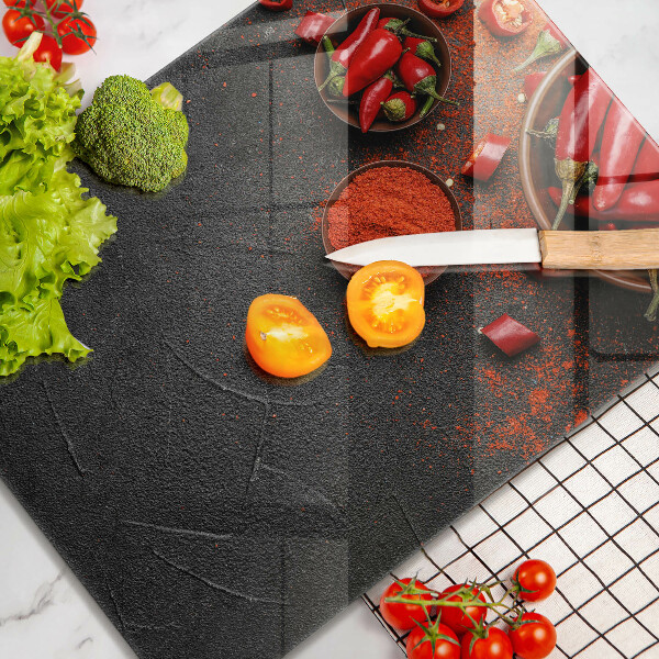 Steklena podloga za rezanje Rdeča čili paprika