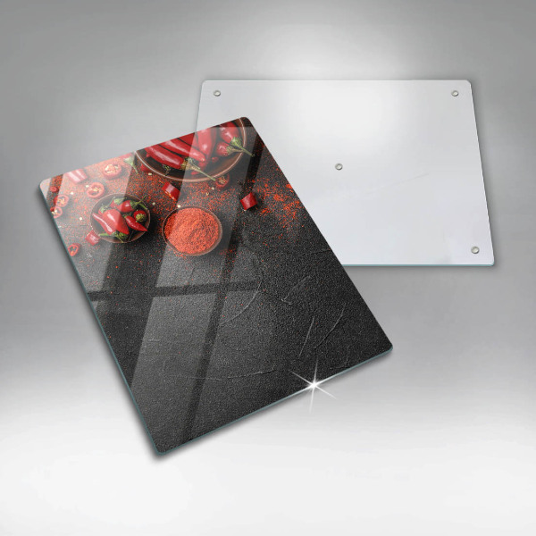 Steklena podloga za rezanje Rdeča čili paprika