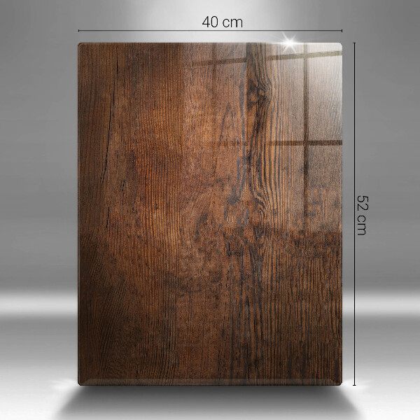 Steklena podloga za rezanje Temna lesena plošča