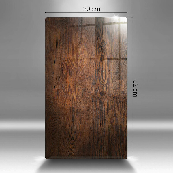 Steklena podloga za rezanje Temna lesena plošča