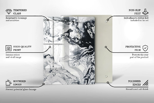 Steklena podloga za rezanje Sadež limone