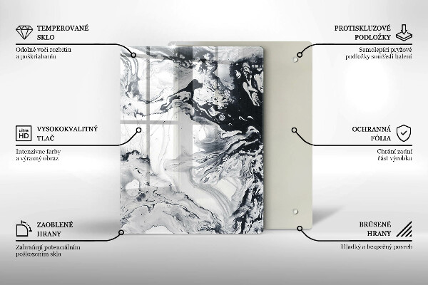 Steklena podloga za rezanje Sadež limone