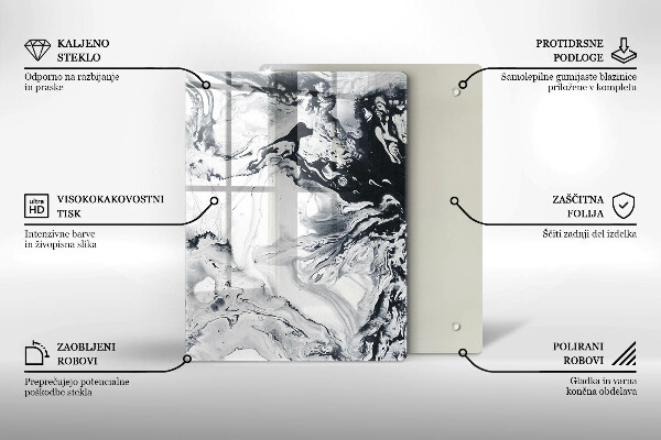 Steklena podloga za rezanje Sadež limone