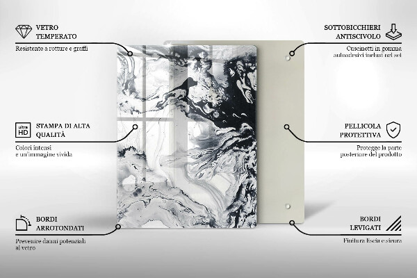 Steklena podloga za rezanje Sadež limone