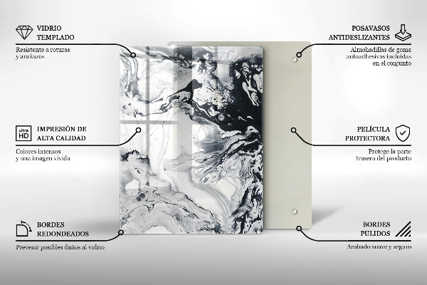 Steklena podloga za rezanje Sadež limone