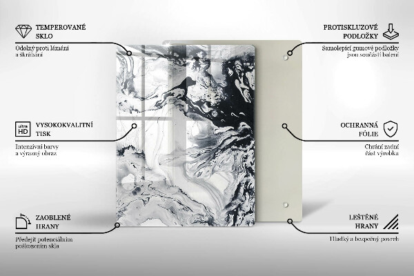 Steklena podloga za rezanje Sadež limone