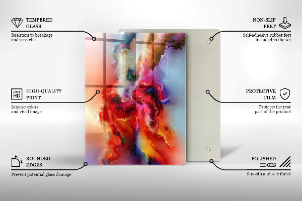 Steklena podloga za rezanje Kava in fižol