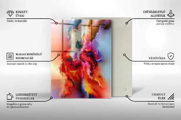 Steklena podloga za rezanje Kava in fižol