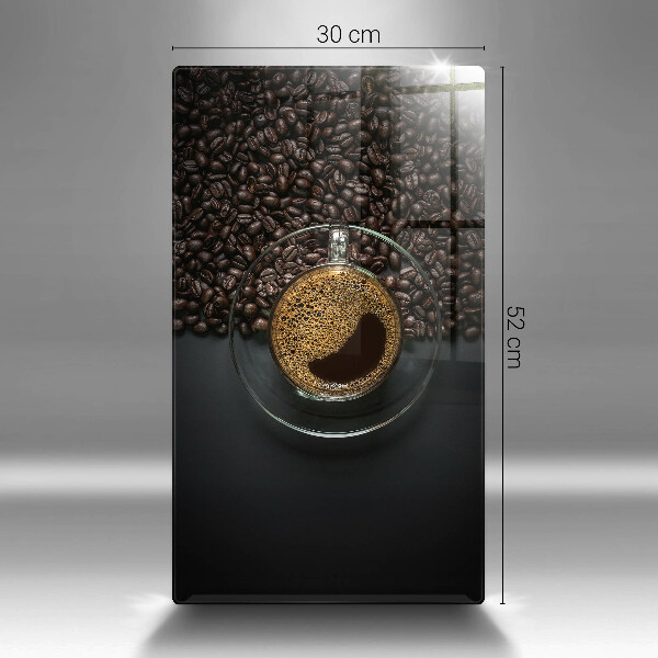 Steklena podloga za rezanje Kava in fižol