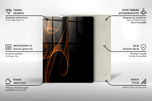 Steklena podloga za rezanje Zelena zelenjava
