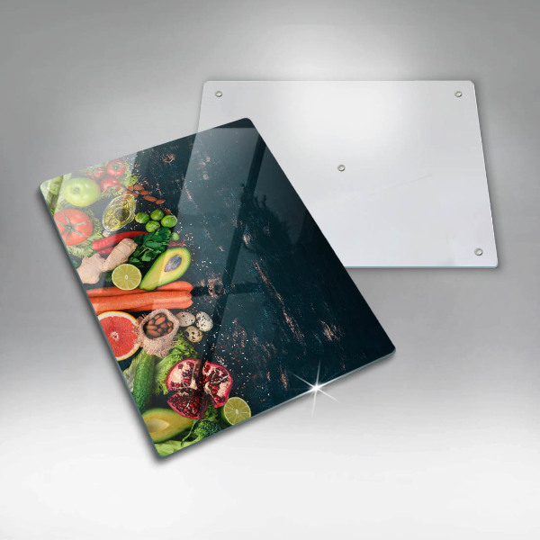 Steklena podloga za rezanje Sadje in zelenjava