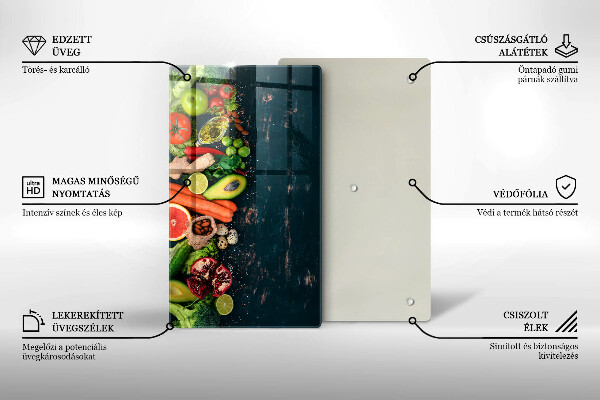 Steklena podloga za rezanje Sadje in zelenjava