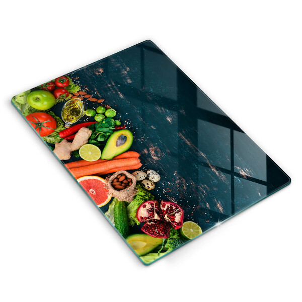 Steklena podloga za rezanje Sadje in zelenjava