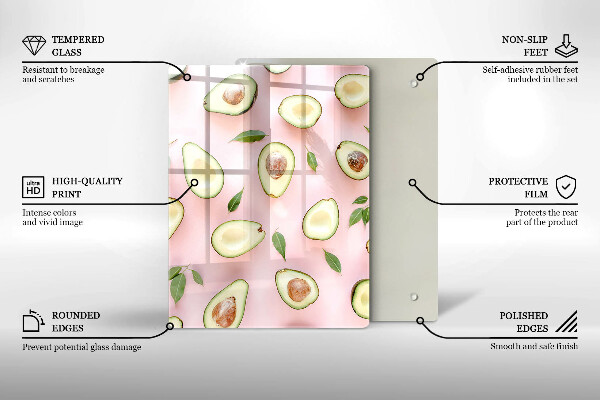 Steklena podloga za rezanje Sadje in zelenjava