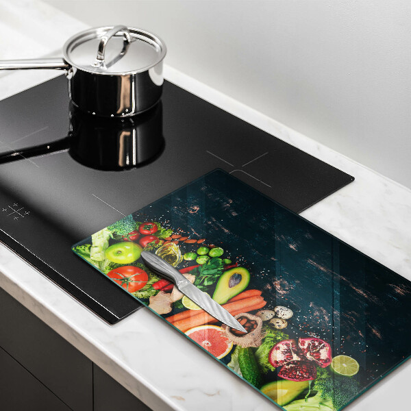 Steklena podloga za rezanje Sadje in zelenjava