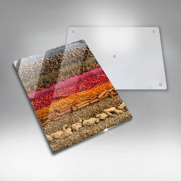 Steklena podloga za rezanje Pisane začimbe