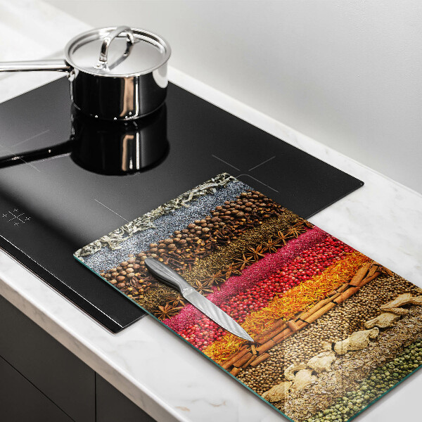 Steklena podloga za rezanje Pisane začimbe