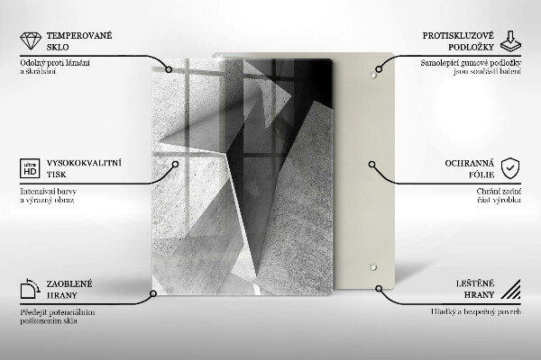 Steklena podloga za rezanje Tekstura lesa