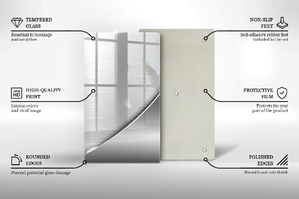Steklena podloga za rezanje Kovinske oblike