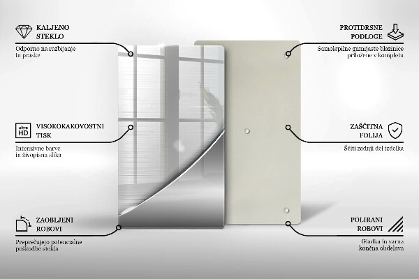 Steklena podloga za rezanje Kovinske oblike