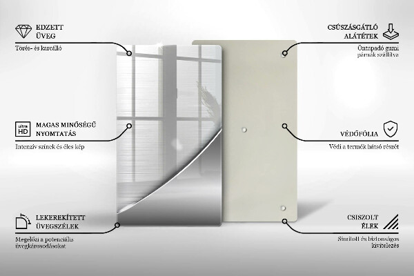 Steklena podloga za rezanje Kovinske oblike