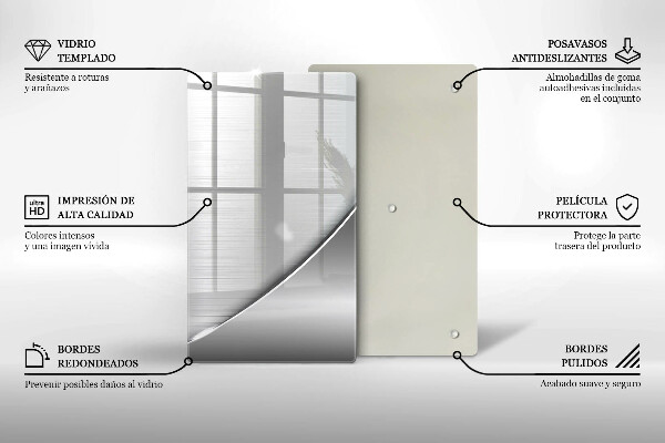 Steklena podloga za rezanje Kovinske oblike
