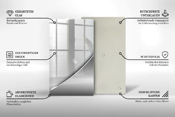 Steklena podloga za rezanje Kovinske oblike