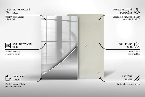 Steklena podloga za rezanje Kovinske oblike