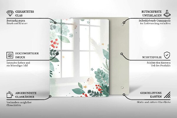 Steklena podloga za rezanje Abstraktne oblike