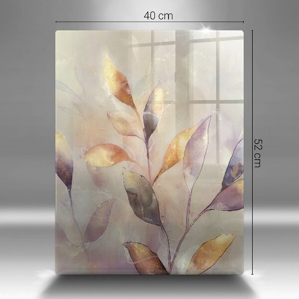 Steklena podloga za rezanje Poslikani boho listi