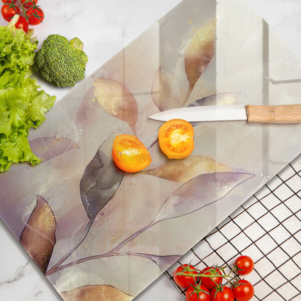 Steklena podloga za rezanje Poslikani boho listi