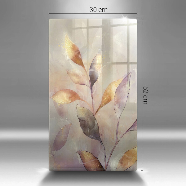 Steklena podloga za rezanje Poslikani boho listi