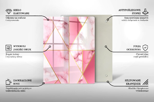 Steklena podloga za rezanje Boho geometrijske oblike