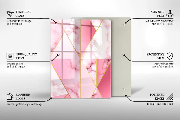 Steklena podloga za rezanje Boho geometrijske oblike