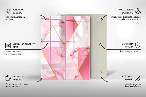 Steklena podloga za rezanje Boho geometrijske oblike